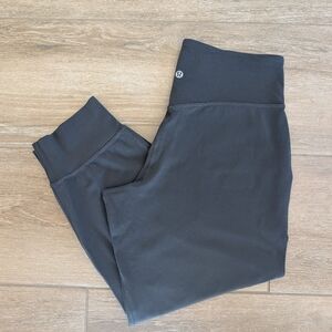 Lululemon Align Cropped Joggers, Grey, Size 8.